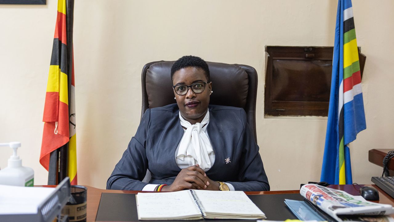 Portrait of Doreen Nyanjura, Deputy Mayor of Kampala, at the City Hall offices in Kampala, Uganda.
